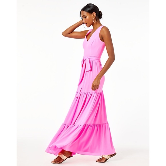 Lilly Pulitzer Maurine Maxi Dress in Prosecco Pink - Picture 5 of 8
